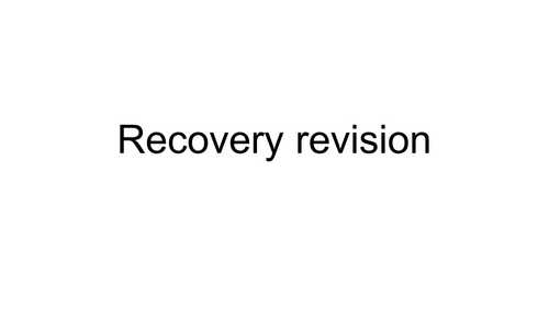 Recovery / EPOC KS5 PE