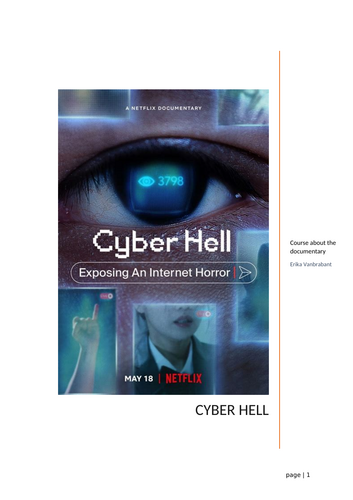 Worksheet netflix documentary Cyber Hell