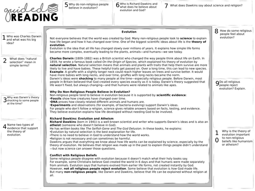 Evolution Guided Reading