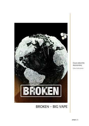 Worksheet netflix documentary Broken - episode Big Vape