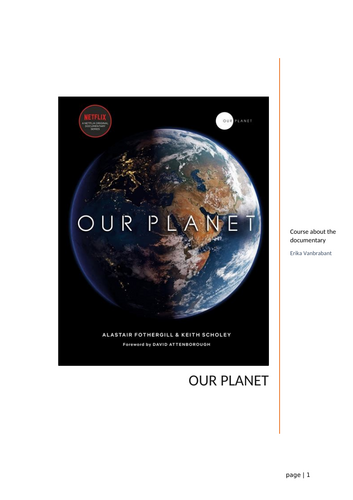 Worksheet netflix documentary Our planet