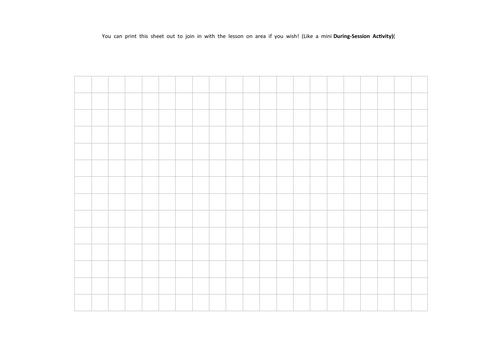 Area of Rectangles Worksheet