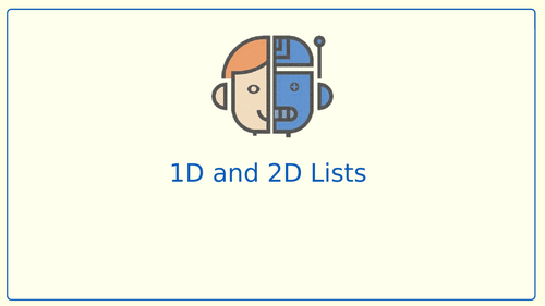 1D and 2D Lists - Python