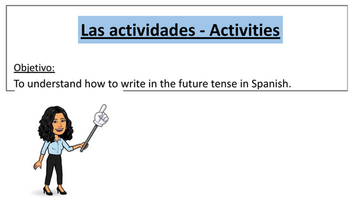 SPANISH - Las actividades (Activities in the near future tense)