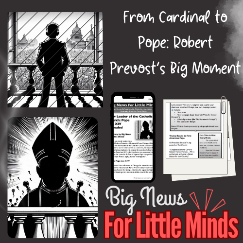 -Robert Prevost Becomes Pope Leo XIV—Kids Complete Article Pack with Activities & Word Challenge!