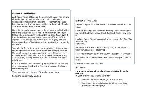 CCEA Unit 4 Task 2 Compare and Contrast