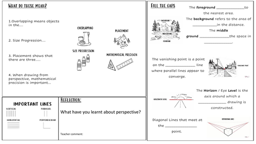 Perspective drawing worksheet