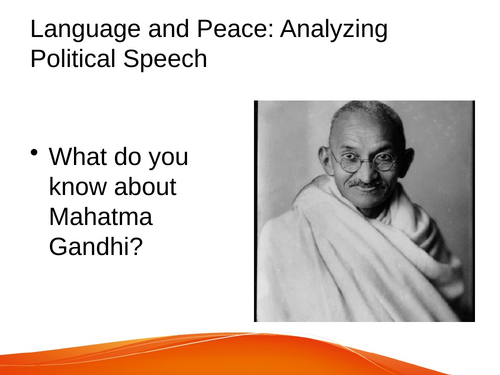 Non Fiction - Gandhi Kashmir Speech