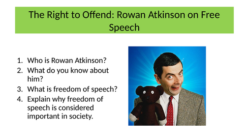 Non Fiction - Rowan Atkinson Freedom of Speech