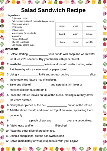 Salad Sandwich Recipe