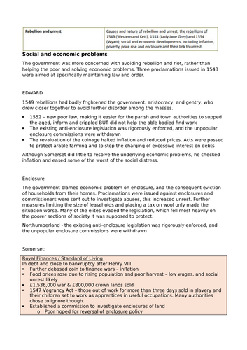 Rebellion and Unrest: Unit Y107 The Later Tudors & Unit Y106 The Early Tudors (OCR A Level History)