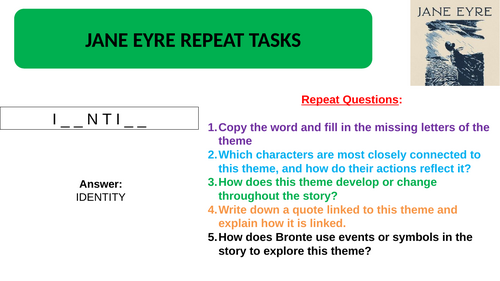 Jane Eyre Literature Repeat Tasks