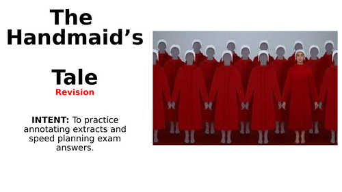 AQA A Level Language and Literature, 'The Handmaid's Tale' revision
