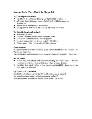 AQA English Language Paper 2 Question 5 - Space Exploration