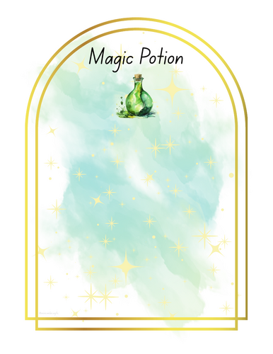 Magic potion blank template