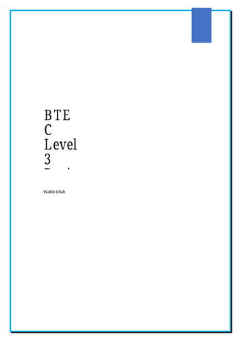 BTEC Level 3 Business Unit 3: Personal and Business Finance - Quick Revision Guide