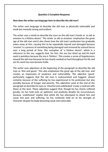 AQA Language Paper 1 Run Through  (with complete model responses) Q2, Q3 & Q4