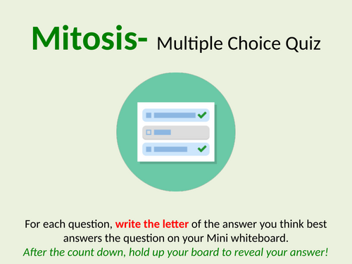 Mitosis Revision Quiz