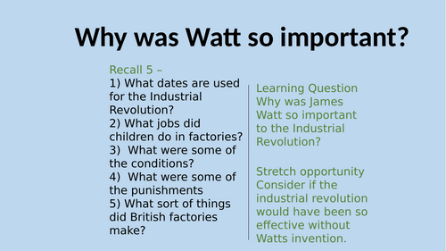 James Watt and steam