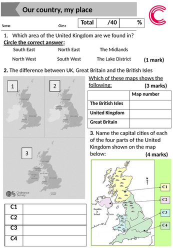 Our country, my place - UK based assessment