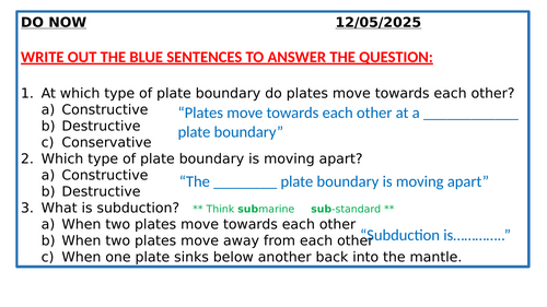 Where are volcanoes - with FORMATIVE ASSESSMENT