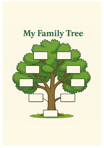 Family Tree Template – International Day of Families Activity (KS1 & KS2)