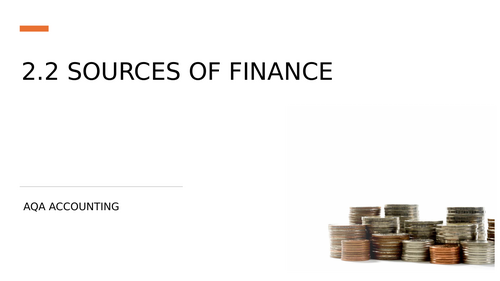Sources of finance Accounting AQA