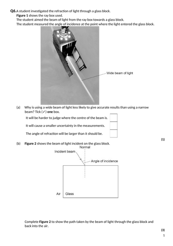 Physics topic tests and practice questions AQA GCSE