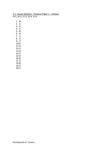 UKCAT4 Figure Matrices Non-verbal reasoning Mock Tests x4 - Independent ...