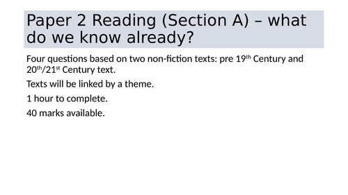 AQA Language Paper 2 Practise