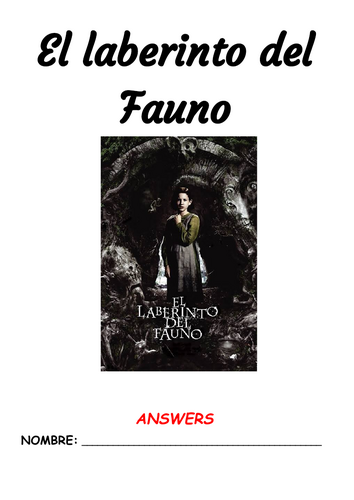 El laberinto del Fauno / Pan's labyrinth - film studies booklet + Answers booklet
