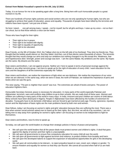 Malala Yousafzai Speech Analysis – Year 12 General English (2-Lesson Pack)
