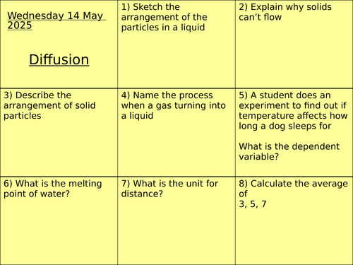 Diffusion KS3 Chemistry
