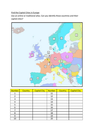 Find the Capital Cities
