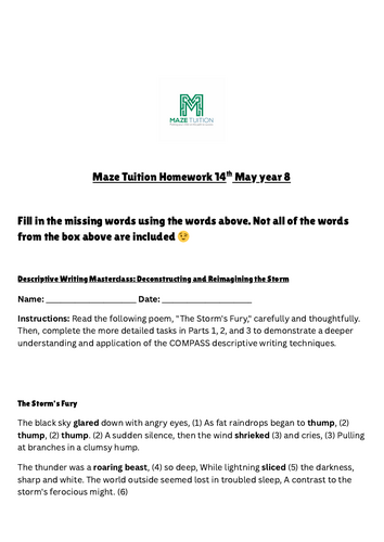 KS3 Cover lesson maths and English