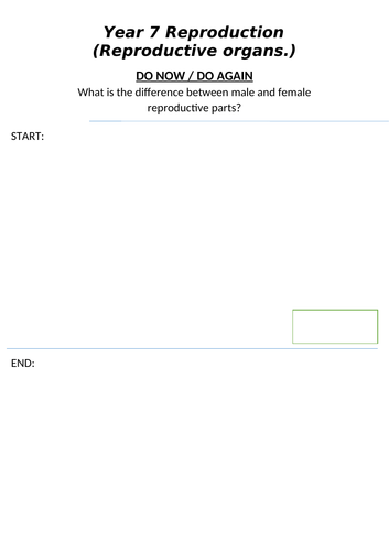 Reproductive organs lesson