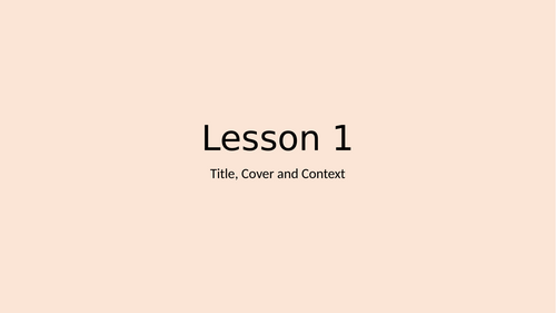Private Peaceful – Full SOW (16 Lessons)