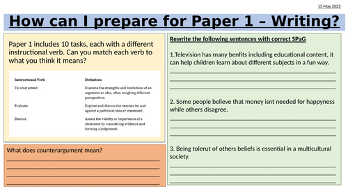 AS General English - Paper 1 (2 lessons)