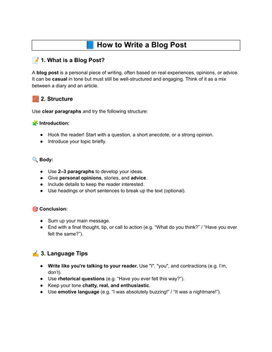 How to write a blog post