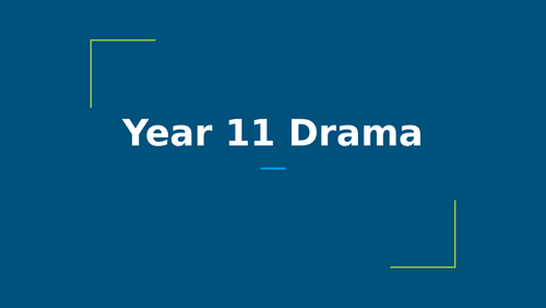 AQA GCSE Drama Skills Revision