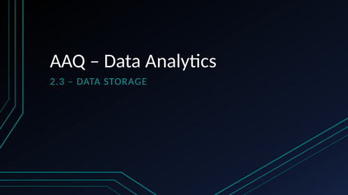 AAQ - OCR -F200 - 2.3 - Data Storage - Complete Lesson