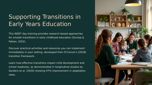 Supporting Transitions in Early Years Education  CPD Training for EYFS INSET Day