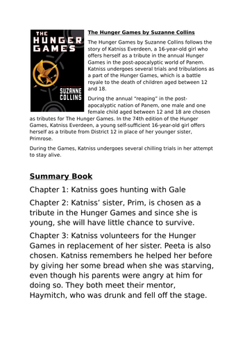 Hunger Games Reading/ Questions/ Summary