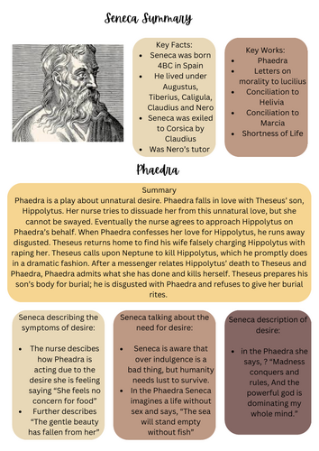 OCR A-Level Classics- Seneca Summary