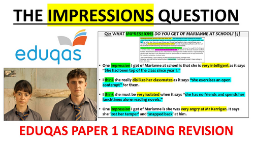 2025 IMPRESSIONS - EDUQAS paper 1 reading exam revision (GCSE English Language)