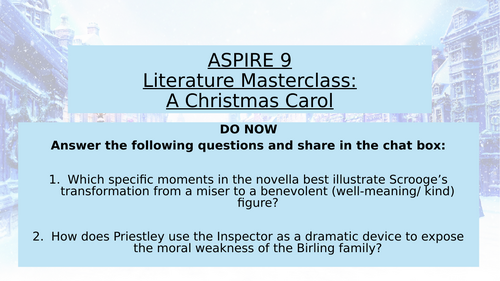A Christmas Carol Masterclass