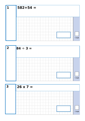 KS2 SATS Arithmetic Practise Papers