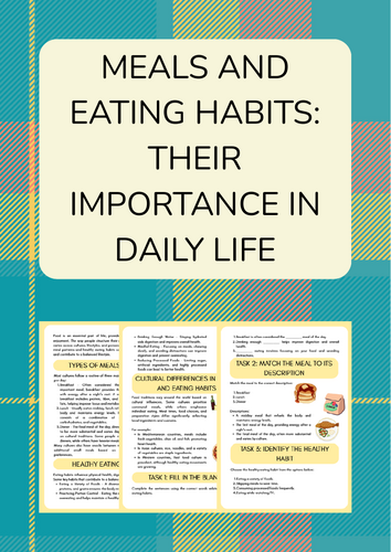 Meals and Eating Habits Their Importance in Daily Life