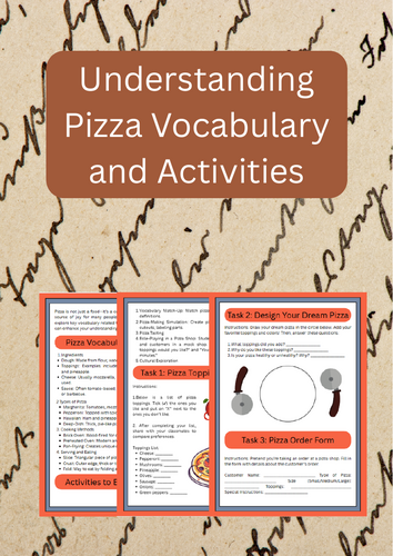 Pizza: Vocabulary, Activities, Culture