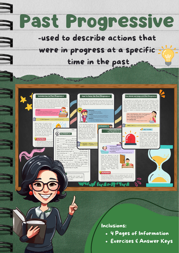 Past progressive: formation, tenses, use